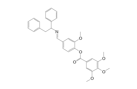 4-[N-(1,2,-diphenylethyl)formimidoyl]-2-methoxyphenol, 3,4,5-trimethoxybenzoate