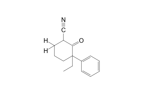 3-ethyl-2-oxo-3-phenylcyclohexanecarbonitrile