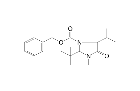 Benzyl 2-tert-butyl-5-isopropyl-3-methyl-4-oxo-1-imidazolidinecarboxylate