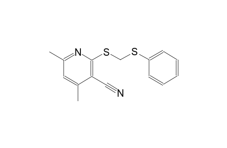 Pyridine-3-carbonitrile, 4,6-dimethyl-2-(phenylthiomethylthio)-