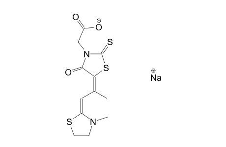 5-[1-Methyl-2-(3-methyl-2-thiazolidinylidene)ethylidene]-3-rhodanineacetic acid sodium salt