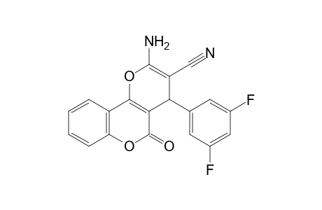 2-Amino-4-(3,5-difluorophenyl)-5-oxo-4,5-dihydropyrano[3,2-c]-chromene-3-carbonitrile