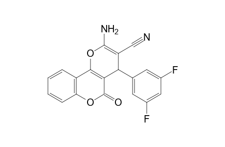 2-Amino-4-(3,5-difluorophenyl)-5-oxo-4,5-dihydropyrano[3,2-c]-chromene-3-carbonitrile