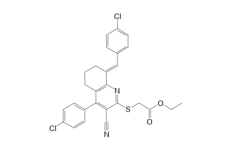 Ethyl (E)-2-((8-(4-chlorobenzylidene)-4-(4-chlorophenyl)-3-cyano-5,6,7,8-tetrahydro-quinolin-2-yl)thio)acetate