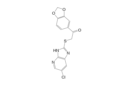 1-(1,3-benzodioxol-5-yl)-2-[(6-chloro-3H-imidazo[4,5-b]pyridin-2-yl)sulfanyl]ethanone