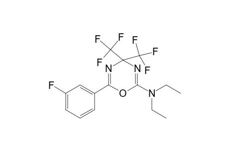 2-(Diethylamino)-6-(3-fluorophenyl)-4,4-bis(trifluoromethyl)-1,3,5-oxadiazine