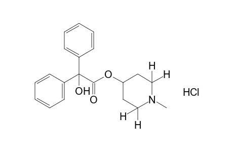 benzilic acid, ester with 1-methyl-4-piperidinol, hydrochloride