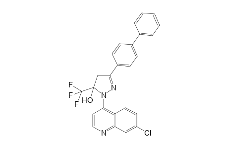 4-[3-(4-BIPHENYL)-5-HYDROXY-5-TRIFLUOROMETHYL-4,5-DIHYDRO-1H-PYRAZOL-1-YL]-7-CHLOROQUINOLINE