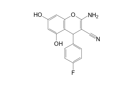 2-Amino-4-(4-fluorophenyl)-5,7-dihydroxy-4H-chromene-3-carbonitrile