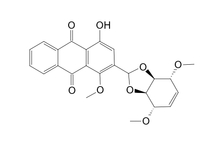 (2'a,3a'a,4'a,7'a,7a'a)-2-(4',7'-dimethoxy-3a',4',7',7a'-tetrahydro-1',3'-benzodioxol-2'-yl)-4-hydroxy-1-methoxyanthraquinone