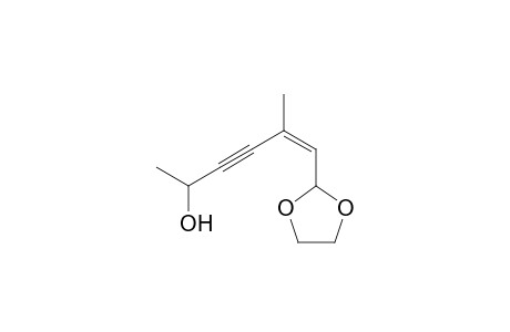 (5Z)-6-{[1,3]-Dioxolan-2-yl}-5-methylhex-5-en-3-yn-2-ol