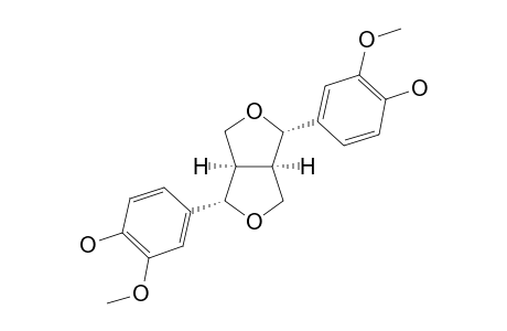 PINORESINOL;(+/-)-2,6-BIS-(4'-HYDROXY-3'-METHOXY-PHENYL)-3,7-DIOXABICYCLO-[3.3.0]-OCTANE