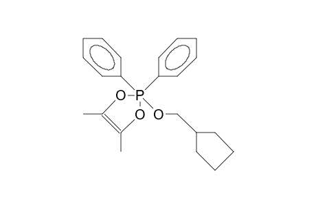 2,2-Diphenyl-2-(cyclopentyl-methoxy)-2,2-dihydro-4,5-dimethyl-1,3,2-dioxaphosphol-4-ene