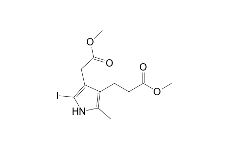 3-[5-iodo-4-(2-keto-2-methoxy-ethyl)-2-methyl-1H-pyrrol-3-yl]propionic acid methyl ester