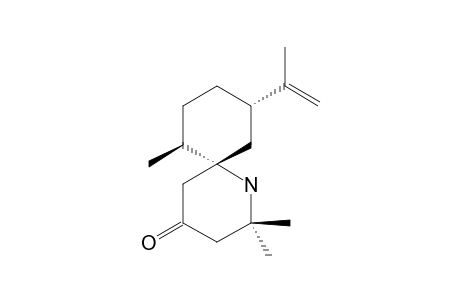 4-OXO-2,2,7-TRIMETHYL-10-ISOPROPENYL-1-AZASPIRO-[5.5]-UNDECANE