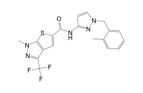 1H-thieno[2,3-c]pyrazole-5-carboxamide, 1-methyl-N-[1-[(2-methylphenyl)methyl]-1H-pyrazol-3-yl]-3-(trifluoromethyl)-
