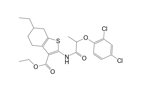 Ethyl 2-{[2-(2,4-dichlorophenoxy)propanoyl]amino}-6-ethyl-4,5,6,7-tetrahydro-1-benzothiophene-3-carboxylate