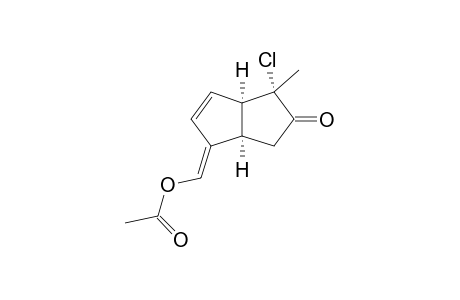 (3aR*,3S*,6aR*)-Acetic acid (4-chloro-4-methyl-5-oxo-3a,5,6,6a-tetrahydro-4H-pentalen-1-ylidene)methyl ester