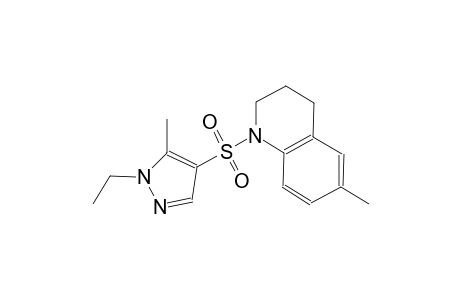 1-[(1-ethyl-5-methyl-1H-pyrazol-4-yl)sulfonyl]-6-methyl-1,2,3,4-tetrahydroquinoline