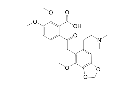 Benzoic acid, 6-[[6-[2-(dimethylamino)ethyl]-4-methoxy-1,3-benzodioxol-5-yl]acetyl]-2,3-dimethoxy-