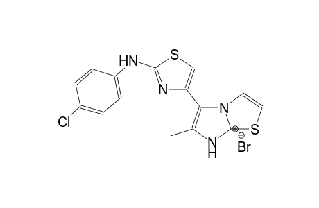 5-(2-((4-chlorophenyl)amino)thiazol-4-yl)-6-methylimidazo[2,1-b]thiazol-7-ium bromide