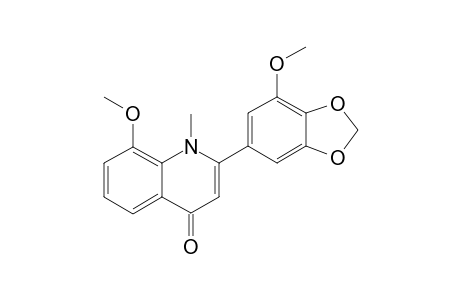 8-METHOXY-2-(3'-METHOXY-4,5-METHYLENEDIOXYPHENYL)-1-METHYLQUINOLIN-4-ONE