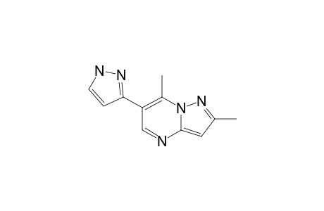 2,7-DIMETHYL-6-(PYRAZOL-3'-YL)-PYRAZOLO-[1,5-A]-PYRIMIDINE