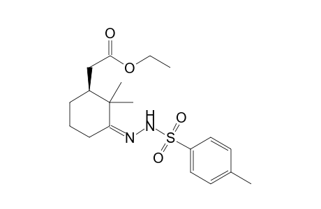 (+)-(1R)-2,2-Dimethyl-3-[(4'-tolylsulfonyl)hydrazono]cyclohexane-1-ethyl acetate