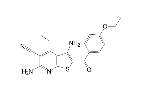 3,6-Diamino-2-(4-ethoxy-benzoyl)-4-ethyl-thieno[2,3-b]pyridine-5-carbonitrile