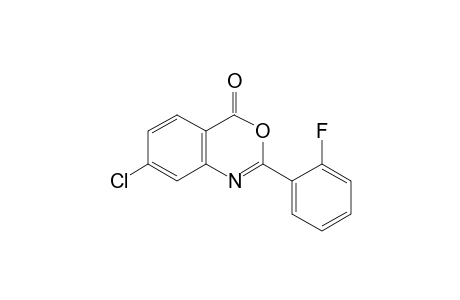 7-chloro-2-(o-fluorophenyl)-4H-3,1-benzoxazin-4-one