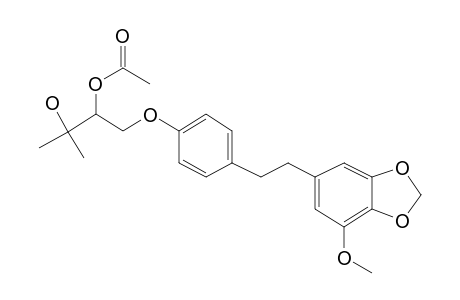 1-[4-[2-(7-Methoxy-1,3-benzodioxol-5-yl)ethyl]phenoxy]-3-methylbutane-2,3-diol, ac derivative