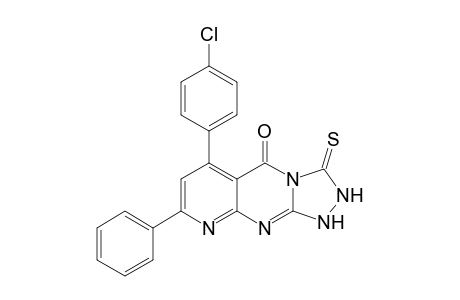 6-(4-Chlorophenyl)-5-oxo-8-phenyl-1H-pyrido[2,3-d][1,2,4]triazolo[4,3-a]pyrimidin-3(2H)-thione