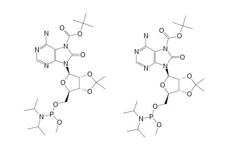 N7-Tert.-butoxycarbonyl-2',3'-o-isopropylidene-8-oxoadenosine-5'-(methyl-N,N-diisopropylphosphoramidite)