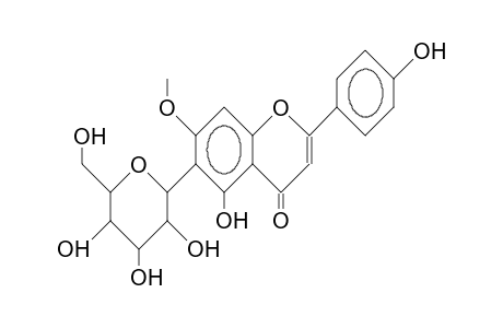 4H-1-Benzopyran-4-one, 6-.beta.-d-glucopyranosyl-5-hydroxy-2-(4-hydroxyphenyl)-7-methoxy-