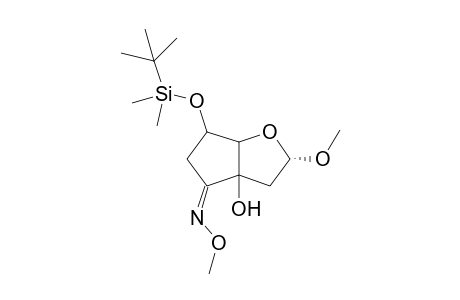 (3S,Z)-8-{[(t-Butyl)dimethylsilyl]oxy}-5-hydroxy-3-methoxy-2-oxabicyclo[3.3.0]octan-6-one - methyloxime
