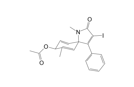 (5R,8S)-3-iodo-1,7-dimethyl-2-oxo-4-phenyl-1-azaspiro[4.5]deca-3,6,9-trien-8-yl acetate