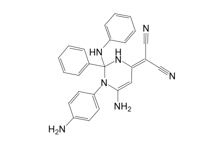 2-[6-Amino-1-(4-aminophenyl)-2-phenyl-2-(phenyl-amino)-2,3-dihydropyrimidine-4(1H)-ylidene]malononitrile