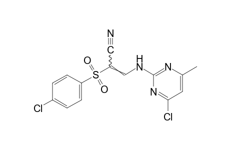 3-[(4-chloro-6-methyl-2-pyrimidinyl)amino]-2-[(p-chlorophenyl)sulfonyl]acrylonitrile