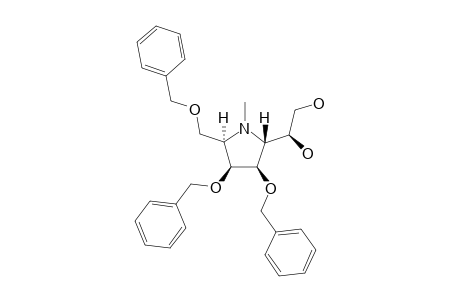 (1'R,2R,3R,4S,5R)-N-METHYL-[3,4-DIBENZYLOXY-5-BENZYLOXYMETHYL-2-(1',2'-DIHYDROXY-ETHYL)]-PYRROLIDINE