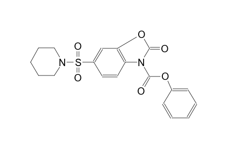 3(2H)-benzoxazolecarboxylic acid, 2-oxo-6-(1-piperidinylsulfonyl)-,phenyl ester