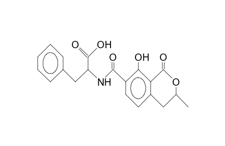 L-Phenylalanine, N-[(3,4-dihydro-8-hydroxy-3-methyl-1-oxo-1H-2-benzopyran-7-yl)carbonyl]-, (R)-