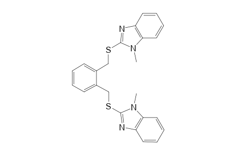 1H-1,3-Benzimidazole, 1-methyl-2-[[[2-[[(1-methyl-1H-1,3-benzimidazol-2-yl)thio]methyl]phenyl]methyl]thio]-