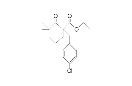 Cyclohexanecarboxylic acid, 1-[(4-chlorophenyl)methyl]-3,3-dimethyl-2-oxo-, ethyl ester