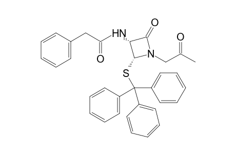 cis-N-[1-acetonyl-2-oxo-4-(tritylthio)-3-azetidinyl]-2-phenylacetamide