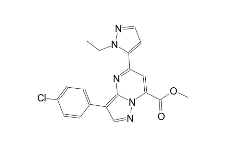 pyrazolo[1,5-a]pyrimidine-7-carboxylic acid, 3-(4-chlorophenyl)-5-(1-ethyl-1H-pyrazol-5-yl)-, methyl ester