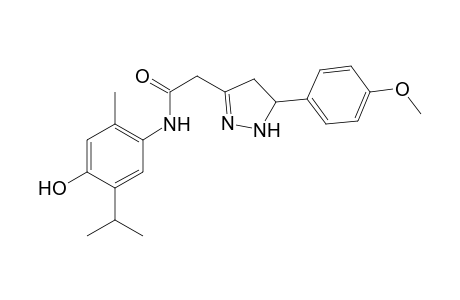 4-(1'-N-H-5'-(4''-Methoxybenzyl)pyrazolin-3'-ylacetoacetamido)thymol