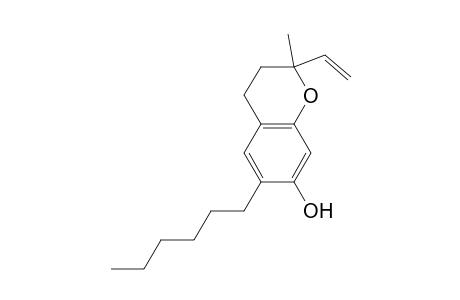 2-Ethenyl-3,4-dihydro-6-hexyl-7-hydroxy-2-methyl-2h-1-benzopyran