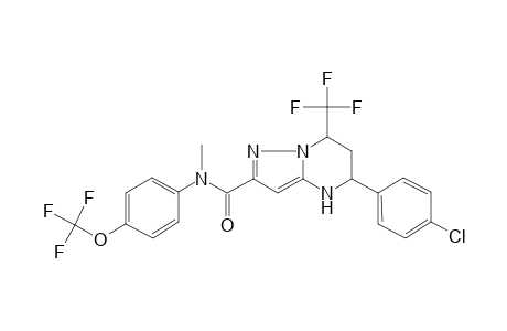 5-(4-Chloro-phenyl)-7-trifluoromethyl-4,5,6,7-tetrahydro-pyrazolo[1,5-a]pyrimidine-2-carboxylic acid methyl-(4-trifluoromethoxy-phenyl)-amide