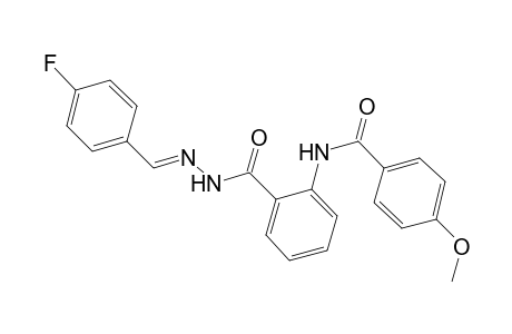 benzoic acid, 2-[(4-methoxybenzoyl)amino]-, 2-[(E)-(4-fluorophenyl)methylidene]hydrazide