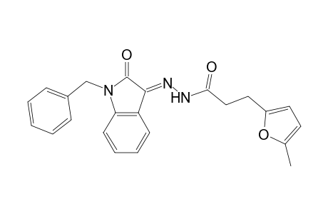 N'-[(3E)-1-benzyl-2-oxo-1,2-dihydro-3H-indol-3-ylidene]-3-(5-methyl-2-furyl)propanohydrazide